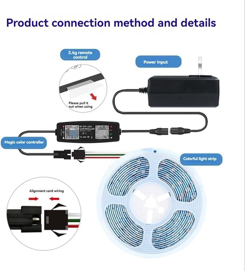 WS2812B Bluetooth LED Controller APP Music Sync For WS2811 WS2812 SK6812 Light Strips 12V 24V DC - Image 4